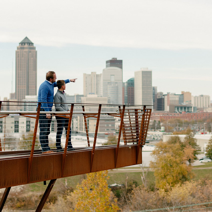 image of park overlooking DSM